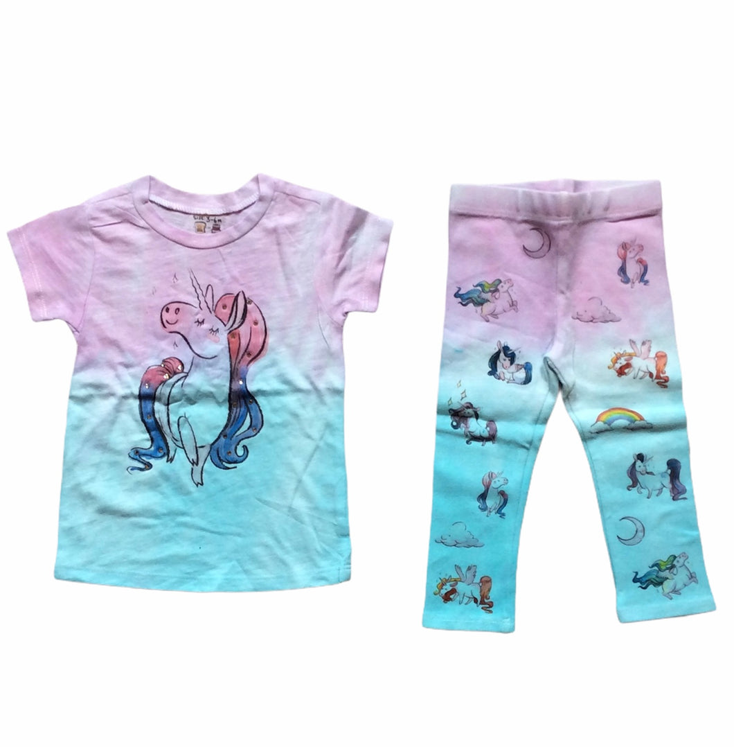 CLEARANCE - Dip Dye Unicorn Set - Size 3-6 Months